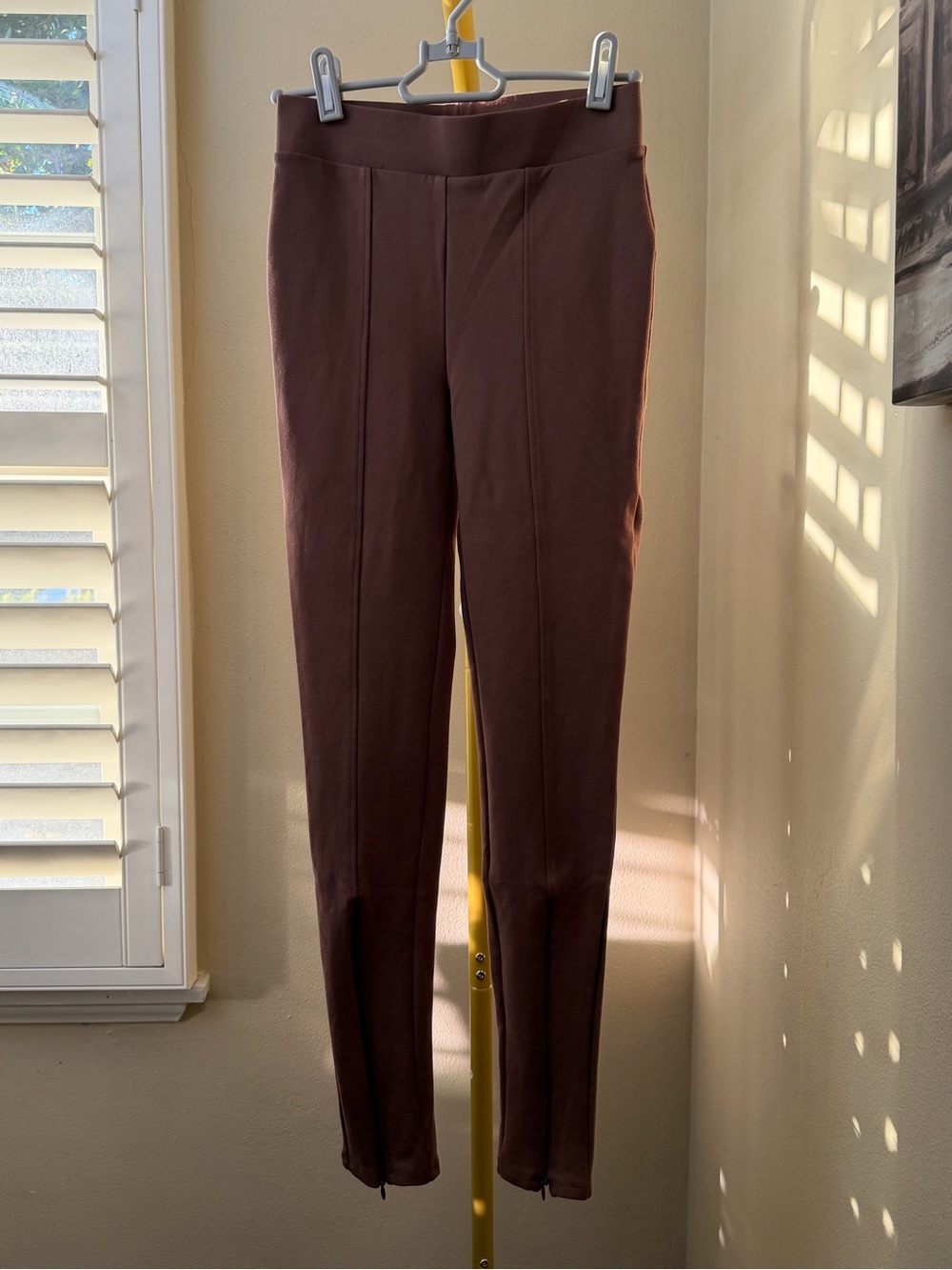 Forever 21 Chocolate Brown Ponte High-Waist Leggings